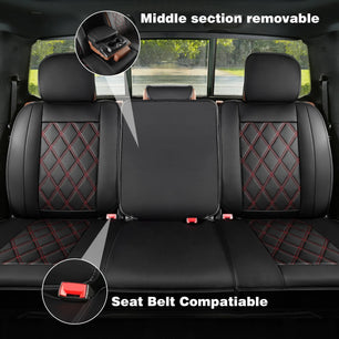 Yotruth for Tacoma Seat Covers Custom Fit For 2016-2023 Crew Double Access Cab/Extended Cab Toyota Tacoma Red Yotruth for Tacoma Seat Covers Custom Fit For 2016-2023 Crew Double Access Cab/Extended Cab Toyota Tacoma Red - Red / Full Set - YOTRUTH