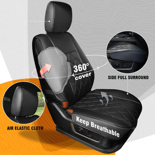 Yotruth for Tacoma Seat Covers Custom Fit For 2016-2023 Crew Double Access Cab/Extended Cab Toyota Tacoma Black Yotruth for Tacoma Seat Covers Custom Fit For 2016-2023 Crew Double Access Cab/Extended Cab Toyota Tacoma Black - Black / Full Set - YOTRUTH