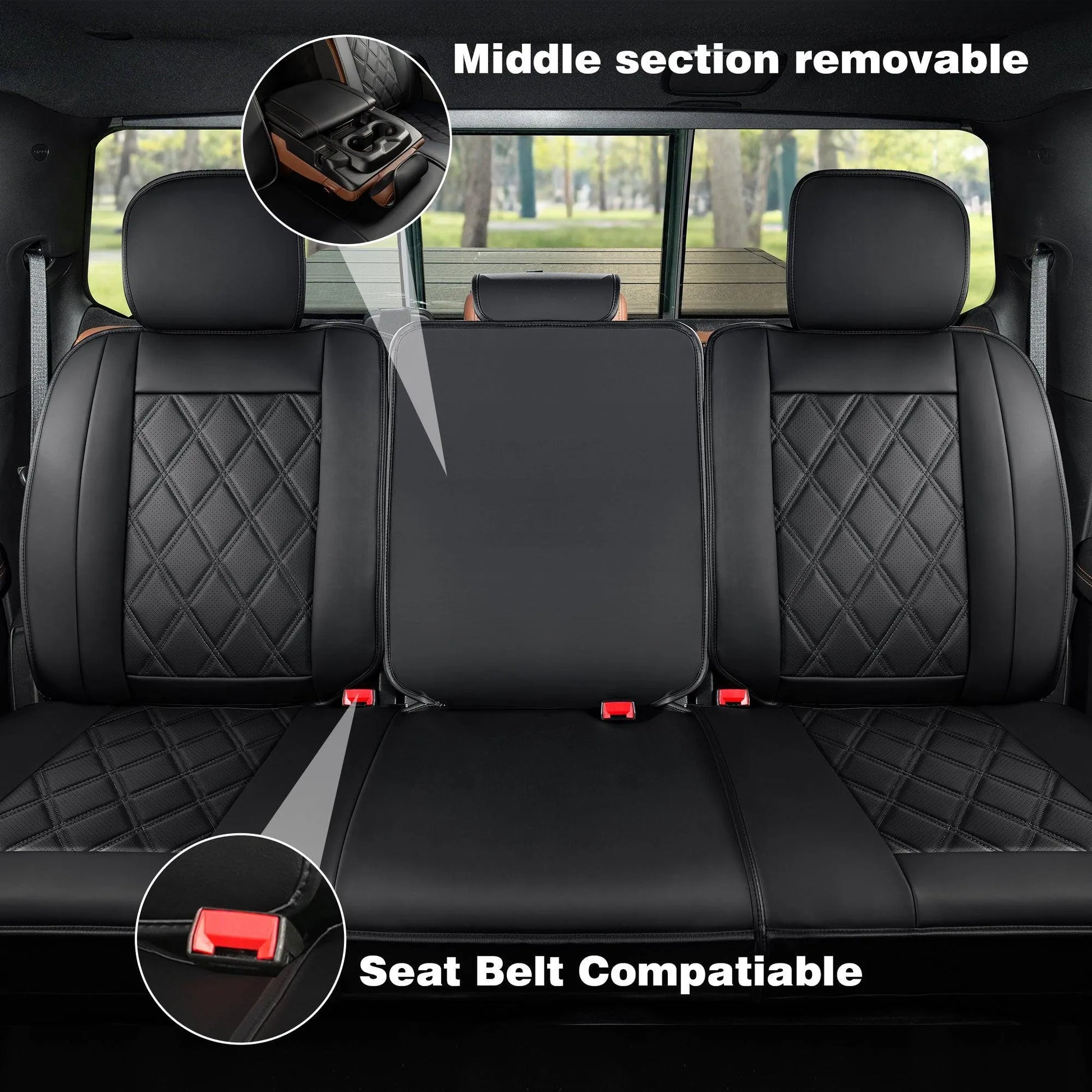 Yotruth for Tacoma Seat Covers Custom Fit For 2016-2023 Crew Double Access Cab/Extended Cab Toyota Tacoma Black Yotruth for Tacoma Seat Covers Custom Fit For 2016-2023 Crew Double Access Cab/Extended Cab Toyota Tacoma Black - Black / Full Set - YOTRUTH