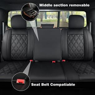 Yotruth for Tacoma Seat Covers Custom Fit For 2016-2023 Crew Double Access Cab/Extended Cab Toyota Tacoma Black Yotruth for Tacoma Seat Covers Custom Fit For 2016-2023 Crew Double Access Cab/Extended Cab Toyota Tacoma Black - Black / Full Set - YOTRUTH