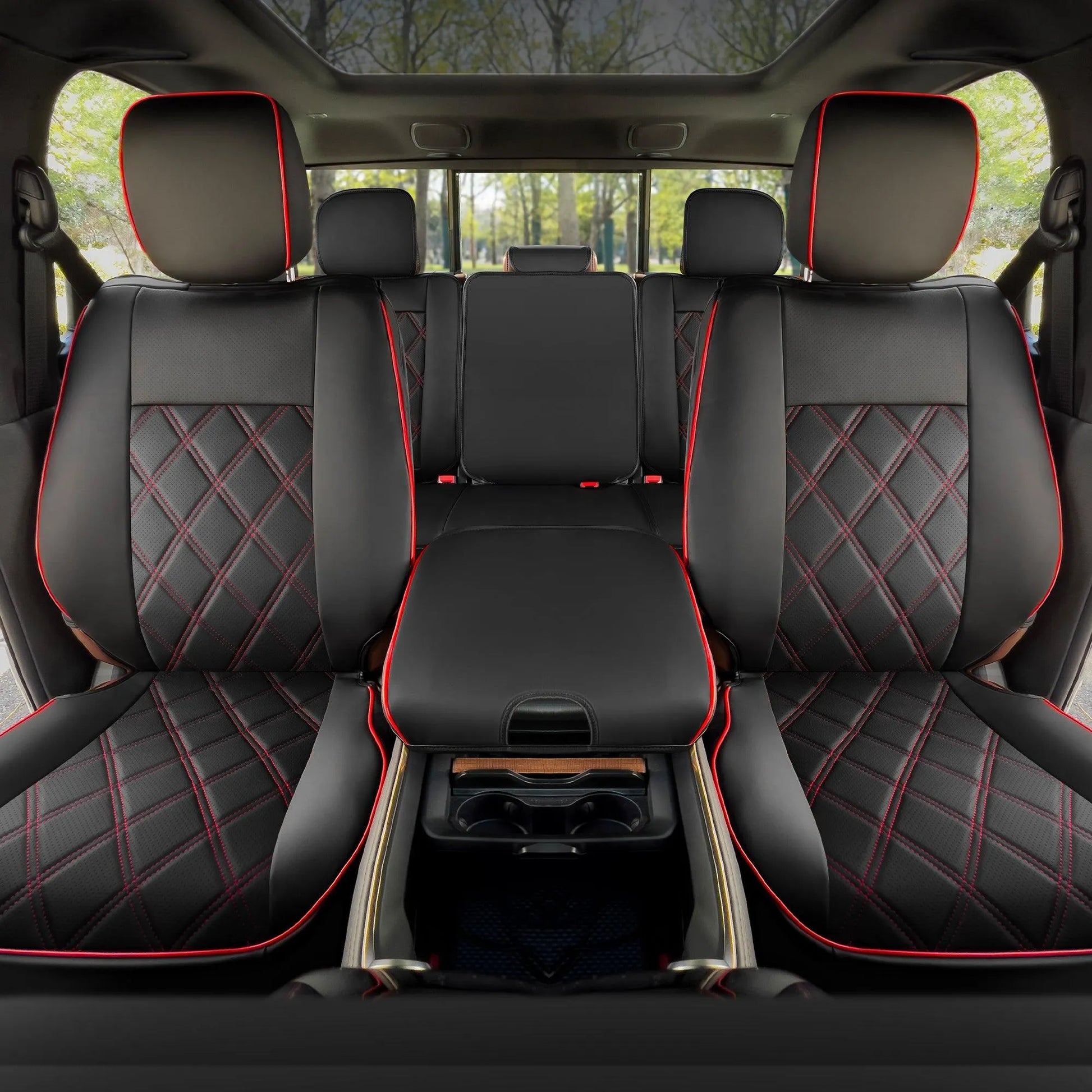 Yotruth for Tacoma Seat Covers Custom Fit For 2016-2023 Crew Double Access Cab/Extended Cab Toyota Tacoma Red Yotruth for Tacoma Seat Covers Custom Fit For 2016-2023 Crew Double Access Cab/Extended Cab Toyota Tacoma Red - Red / Full Set - YOTRUTH