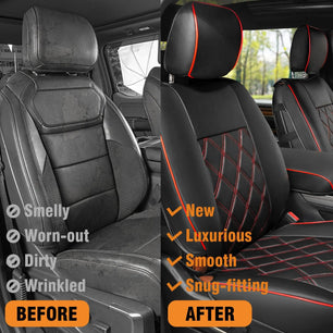 Yotruth for Tacoma Seat Covers Custom Fit For 2016-2023 Crew Double Access Cab/Extended Cab Toyota Tacoma Red Yotruth for Tacoma Seat Covers Custom Fit For 2016-2023 Crew Double Access Cab/Extended Cab Toyota Tacoma Red - Red / Full Set - YOTRUTH