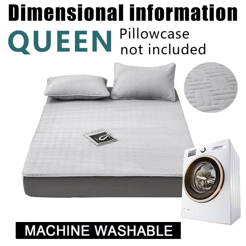 Soft Quilted Mattress Cover, Breathable Mixed Filling Thickened Pad, Without Pillowcase, Bedroom Essentials, Decorative Pad, Elegant Mattress Cover, High-Quality Stitching, Breathable Fabric, Plush Bedding, Fitted Mattress, Allergy Patients