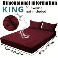 Waterproof Mattress Protector，Machine Washable Fitted Sheet，Anti-slip and Anti-stain Protection，More Sizes Optional，Christmas Home Decor