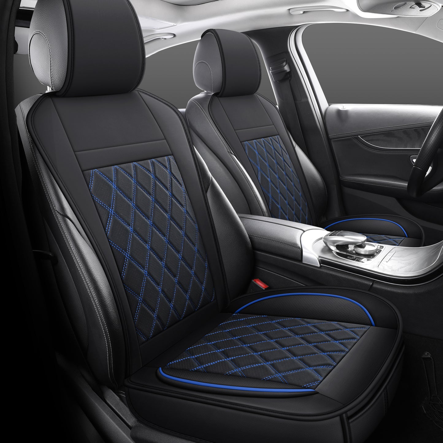 YOTRUTH Universal Front Seat Covers | Faux Leather, High-Back Bucket