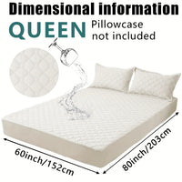 Waterproof Mattress Protector，Machine Washable Fitted Sheet，Anti-slip and Anti-stain Protection，More Sizes Optional，Christmas Home Decor