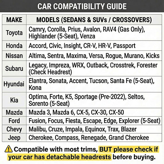 Car Seat Covers for Front Seats (2 Seats) – Nappa Leather Automotive Seat Cover Set for Cars, Sedans & SUVs, Waterproof, Durable & Comfortable, Easy to Install, Universal Fit (Black)