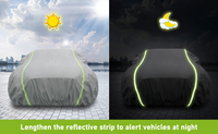 Car Cover Fit Full Size Truck Length Up to 233 Inches, Waterproof All Weather Hail Thickened Full Exterior Car Cover for Automobiles UV Protection & Windproof Vehicle Cover with Anti-Theft Rope, Truck