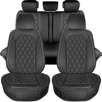 Nappa Fabric Luxury Waterproof Car Seat Covers - All-Season Cushion Fit for Honda Civic, Toyota Camry, Corolla, and More. Perfect for Sedans and SUVs with Front and Rear Protection - Enhanced Comfort and Style for Road Trips
