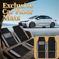 Crystal Rhinestone Car Floor Mats Sparkling Durable Waterproof Non-Slip Auto Foot Pads, Fashionable Car Interior Flooring & Carpeting, 4-Piece Set for Women