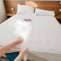 Soft Quilted Mattress Cover, Breathable Mixed Filling Thickened Pad, Without Pillowcase, Bedroom Essentials, Decorative Pad, Elegant Mattress Cover, High-Quality Stitching, Breathable Fabric, Plush Bedding, Fitted Mattress, Allergy Patients