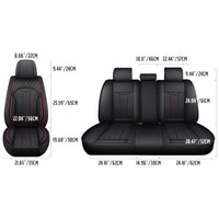 5-Seat Full Set Faux Leather Car Seat Covers - Waterproof All-Weather Protection, Full Surrounded Cushion Protector with Soft Foam Padding, Precise Fit for Cars, Trucks, Sedans & SUV, Durable Automotive Interior Accessories perfect Christmas gift