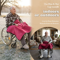 Thick Windproof Warm Blanket for Elderly Wheelchair Winter Thermal & Knee/Elbow Protection, Portable Bedspread for,  All-Season Thermal, Ergonomic Design for Elderly & Mobility.