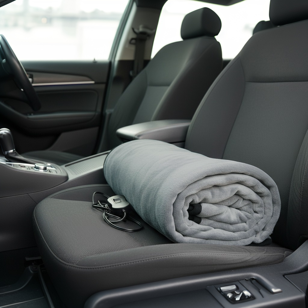 12-Volt Heated Car Blanket For Winter, Portable Heated Blanket For Travel, Electric Blanket For Car, Truck, SUV, RV, Electric Blankets, Electric Blankets Clearance Sale, As A Christmas Gift, Girly Car Staff