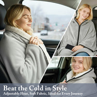 Heated Car Blanket, Portable Heated Blanket for Travel, Electric Blanket for Car, Truck, SUV, RV, Electric Blankets, Electric Blankets Clearance Deal, Soft & Warm Heating Solution for Winter Comfort, Christmas Gifts, Blankets for Cars