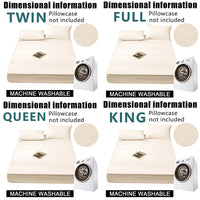 Soft Quilted Mattress Cover, Breathable Mixed Filling Thickened Pad, Without Pillowcase, Bedroom Essentials, Decorative Pad, Elegant Mattress Cover, High-Quality Stitching, Breathable Fabric, Plush Bedding, Fitted Mattress, Allergy Patients