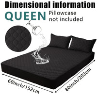 Waterproof Mattress Protector，Machine Washable Fitted Sheet，Anti-slip and Anti-stain Protection，More Sizes Optional，Christmas Home Decor