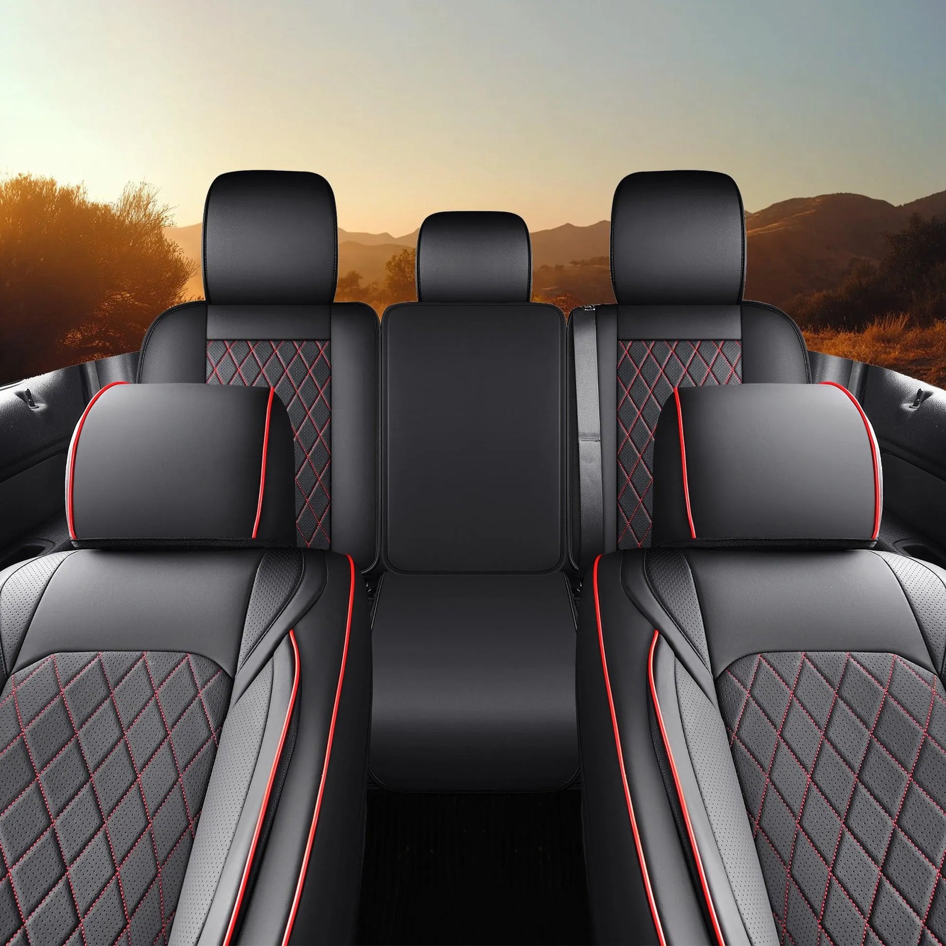 Yotruth Seat Covers for 2015-2024 Ford F150 SuperCrew & 2017-2024 F250/F350/F450 Super Duty Crew Cab Yotruth Seat Covers for 2015-2024 Ford F150 SuperCrew & 2017-2024 F250/F350/F450 Super Duty Crew Cab - Black / Front Seats - YOTRUTH
