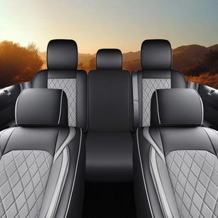 Yotruth Seat Covers for 2015-2024 Ford F150 SuperCrew & 2017-2024 F250/F350/F450 Super Duty Crew Cab Yotruth Seat Covers for 2015-2024 Ford F150 SuperCrew & 2017-2024 F250/F350/F450 Super Duty Crew Cab - Black / Front Seats - YOTRUTH