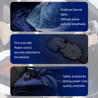 New Flannel Car Heated Blanket | 3 Heat Settings & Timer, 12V Electric, Soft Washable Throw for Winter Travel, Universal Fit for Most Vehicles, Without Battery