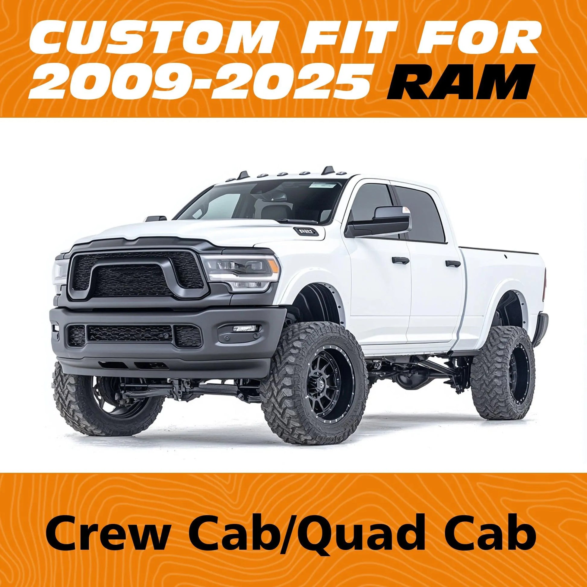 Yotruth Seat Covers for 2009-2025 Dodge Ram 1500 2500 3500 Crew & Quad Cab Yotruth Seat Covers for 2009-2025 Dodge Ram 1500 2500 3500 Crew & Quad Cab - Flat Back Seat / Black - YOTRUTH