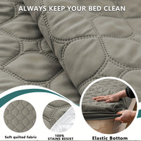 Waterproof Mattress Protector，Machine Washable Fitted Sheet，Anti-slip and Anti-stain Protection，More Sizes Optional，Christmas Home Decor