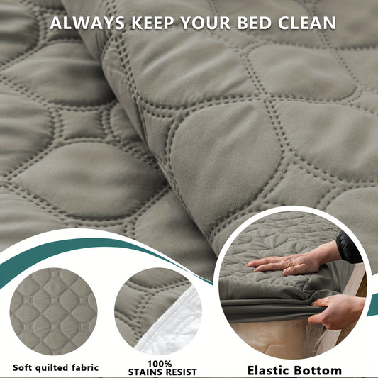 Waterproof Mattress Protector，Machine Washable Fitted Sheet，Anti-slip and Anti-stain Protection，More Sizes Optional，Christmas Home Decor