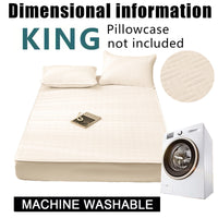 Soft Quilted Mattress Cover, Breathable Mixed Filling Thickened Pad, Without Pillowcase, Bedroom Essentials, Decorative Pad, Elegant Mattress Cover, High-Quality Stitching, Breathable Fabric, Plush Bedding, Fitted Mattress, Allergy Patients