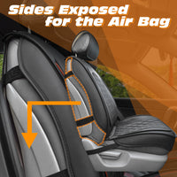 Nappa Fabric Luxury Waterproof Car Seat Covers - All-Season Cushion Fit for Honda Civic, Toyota Camry, Corolla, and More. Perfect for Sedans and SUVs with Front and Rear Protection - Enhanced Comfort and Style for Road Trips