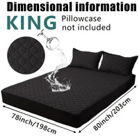 Waterproof Mattress Protector，Machine Washable Fitted Sheet，Anti-slip and Anti-stain Protection，More Sizes Optional，Christmas Home Decor