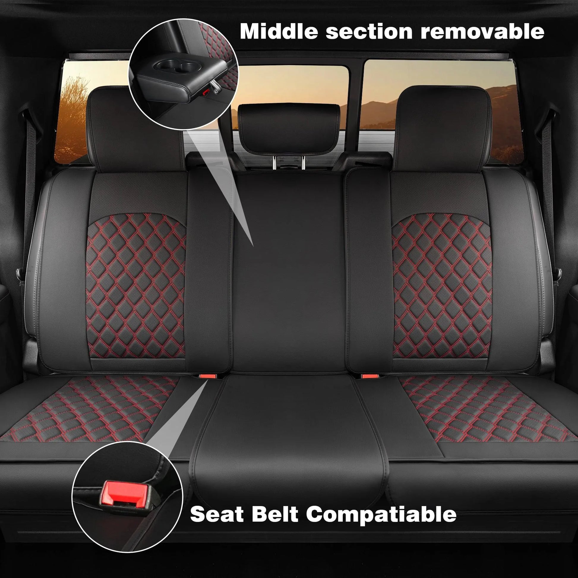 Ford F150 Seat Covers Custom Fit for 2009 to 2025 Ford F150 Seat Covers Custom Fit for 2009 to 2025 - Black / 2 PCS Front Seat - YOTRUTH