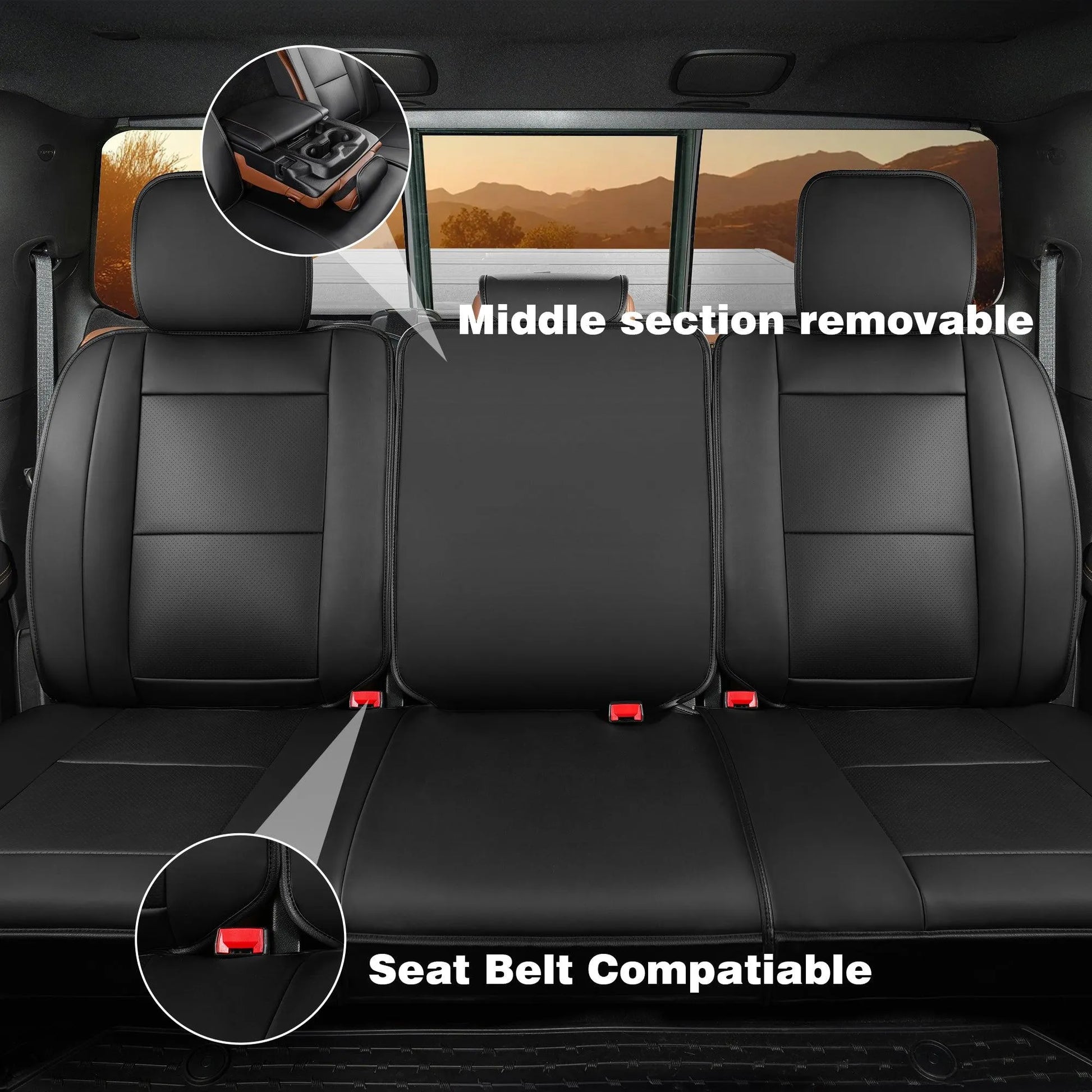 Yotruth Seat Covers for 2007-2025 Chevy Silverado/GMC Sierra 1500 Crew Cab & 2015-2025 Chevrolet /GMC 2500HD/3500HD|Full Set for Truck |Front & Rear, Black Yotruth Seat Covers for 2007-2025 Chevy Silverado/GMC Sierra 1500 Crew Cab & 2015-2025 Chevrolet /GMC 2500HD/3500HD|Full Set for Truck |Front & Rear, Black - Silverado(14-18)1500&(15-19)2500HD/3500HD Crew Cab - YOTRUTH