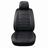 YOTRUTH Luxury Faux Leather Car Seat Covers Full Set, Universal Fit for Toyota Camry Corolla Honda Civic, Breathable Spill-Proof Cushion with Airbag Compatibility