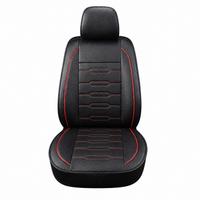 YOTRUTH Luxury Faux Leather Car Seat Covers Full Set, Universal Fit for Toyota Camry Corolla Honda Civic, Breathable Spill-Proof Cushion with Airbag Compatibility