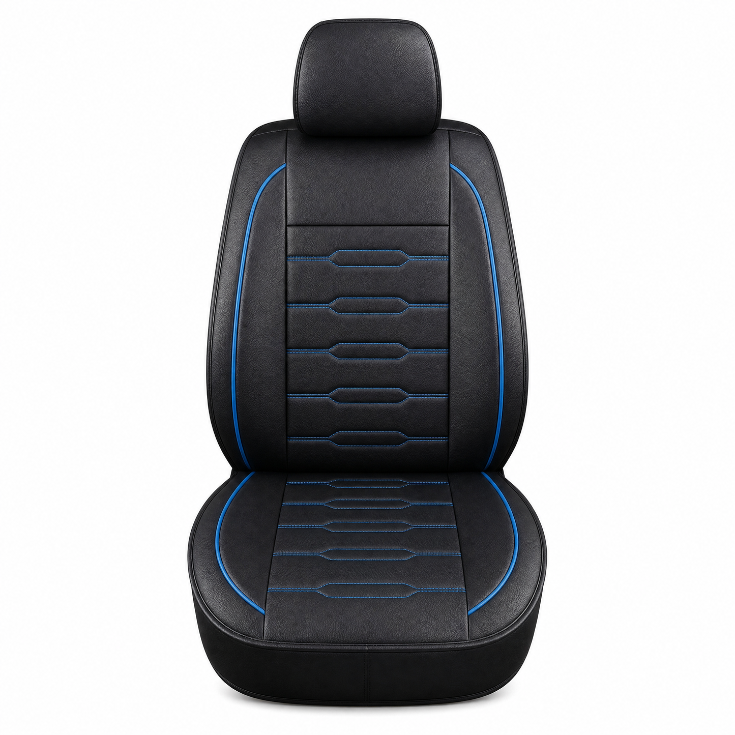 YOTRUTH Luxury Faux Leather Car Seat Covers Full Set, Universal Fit for Toyota Camry Corolla Honda Civic, Breathable Spill-Proof Cushion with Airbag Compatibility