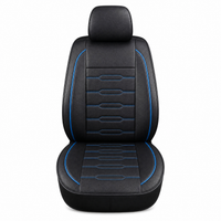 YOTRUTH Luxury Faux Leather Car Seat Covers Full Set, Universal Fit for Toyota Camry Corolla Honda Civic, Breathable Spill-Proof Cushion with Airbag Compatibility