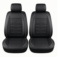 YOTRUTH Luxury Faux Leather Car Seat Covers Full Set, Universal Fit for Toyota Camry Corolla Honda Civic, Breathable Spill-Proof Cushion with Airbag Compatibility