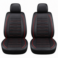 YOTRUTH Luxury Faux Leather Car Seat Covers Full Set, Universal Fit for Toyota Camry Corolla Honda Civic, Breathable Spill-Proof Cushion with Airbag Compatibility