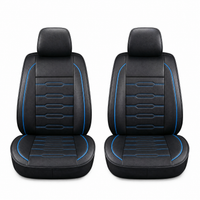 YOTRUTH Luxury Faux Leather Car Seat Covers Full Set, Universal Fit for Toyota Camry Corolla Honda Civic, Breathable Spill-Proof Cushion with Airbag Compatibility