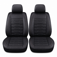 YOTRUTH Luxury Faux Leather Car Seat Covers Full Set, Universal Fit for Toyota Camry Corolla Honda Civic, Breathable Spill-Proof Cushion with Airbag Compatibility