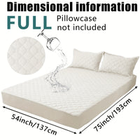 Waterproof Mattress Protector，Machine Washable Fitted Sheet，Anti-slip and Anti-stain Protection，More Sizes Optional，Christmas Home Decor