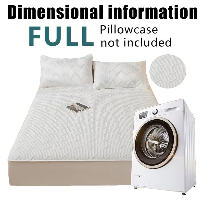 Soft Quilted Mattress Cover, Breathable Mixed Filling Thickened Pad, Without Pillowcase, Bedroom Essentials, Decorative Pad, Elegant Mattress Cover, High-Quality Stitching, Breathable Fabric, Plush Bedding, Fitted Mattress, Allergy Patients