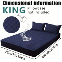 Waterproof Mattress Protector，Machine Washable Fitted Sheet，Anti-slip and Anti-stain Protection，More Sizes Optional，Christmas Home Decor