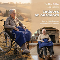 Thick Windproof Warm Blanket for Elderly Wheelchair Winter Thermal & Knee/Elbow Protection, Portable Bedspread for,  All-Season Thermal, Ergonomic Design for Elderly & Mobility.