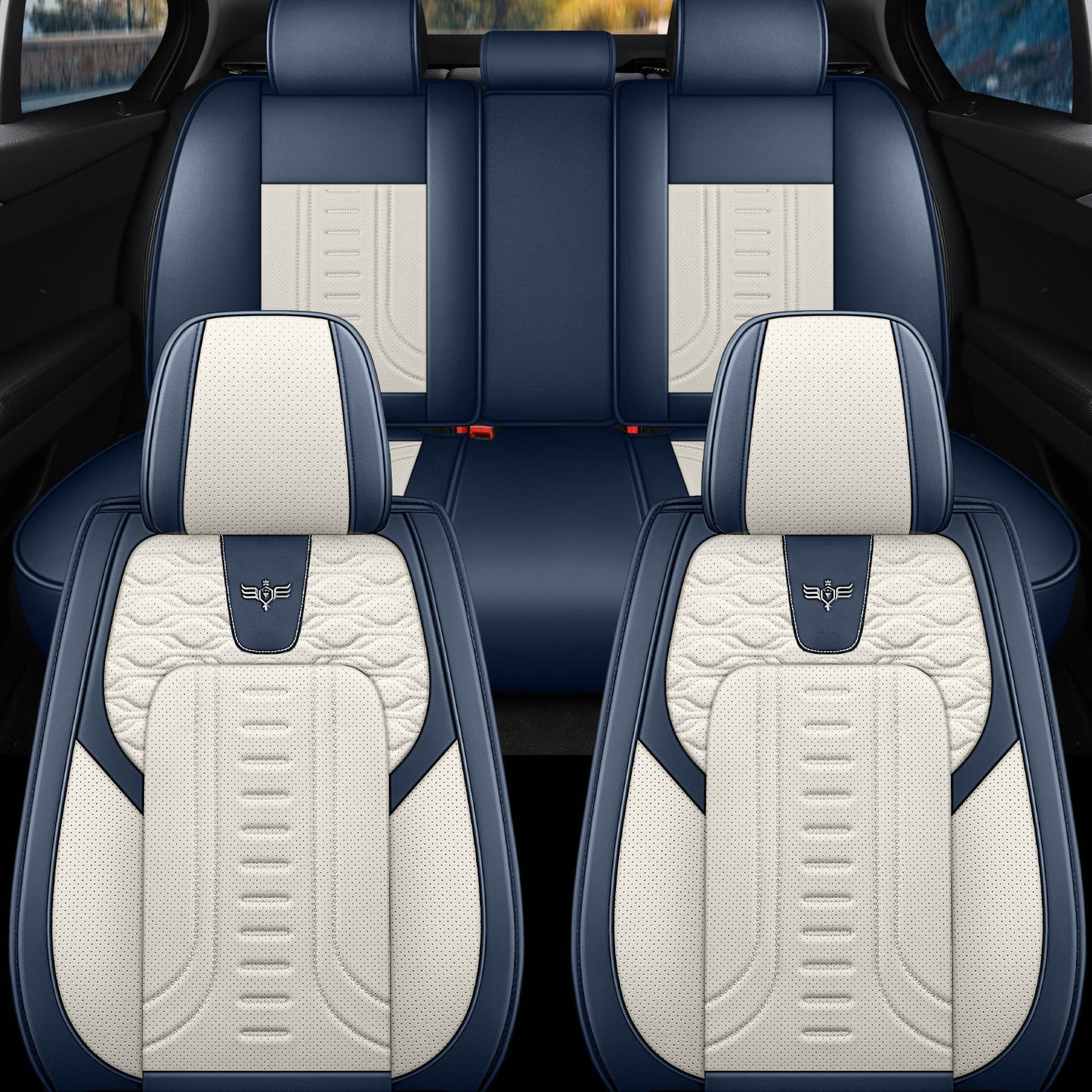 2&5-Seat Car Seat Covers, Full Coverage All-Season Car Seat Cushions, Auto Accessories, Vehicle Interior Upgrade, Stylish Car Covers, Soft Cushioning, Easytoclean Material, Longdistance Drivers, Christmas gift