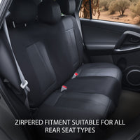 Luxury Rear Bench Car Seat Cover, Waterproof Anti-Slip Back Seat Protector, Split Bench 40/60 60/40 Compatible, Universal Fit for Cars, SUVs & Pickup Trucks