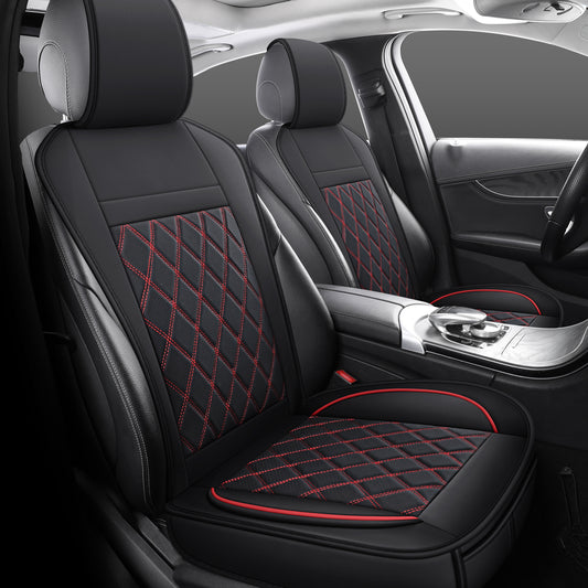 YOTRUTH Universal Front Seat Covers | Faux Leather, High-Back Bucket