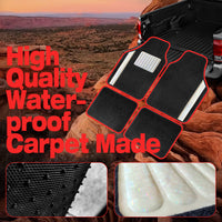 Universal Auto Floor Mats 4PCS Set, Durable Waterproof Non-Slip All-Weather Car Mats, Heavy-Duty Interior Foot Pads for Cars, SUVs & Trucks