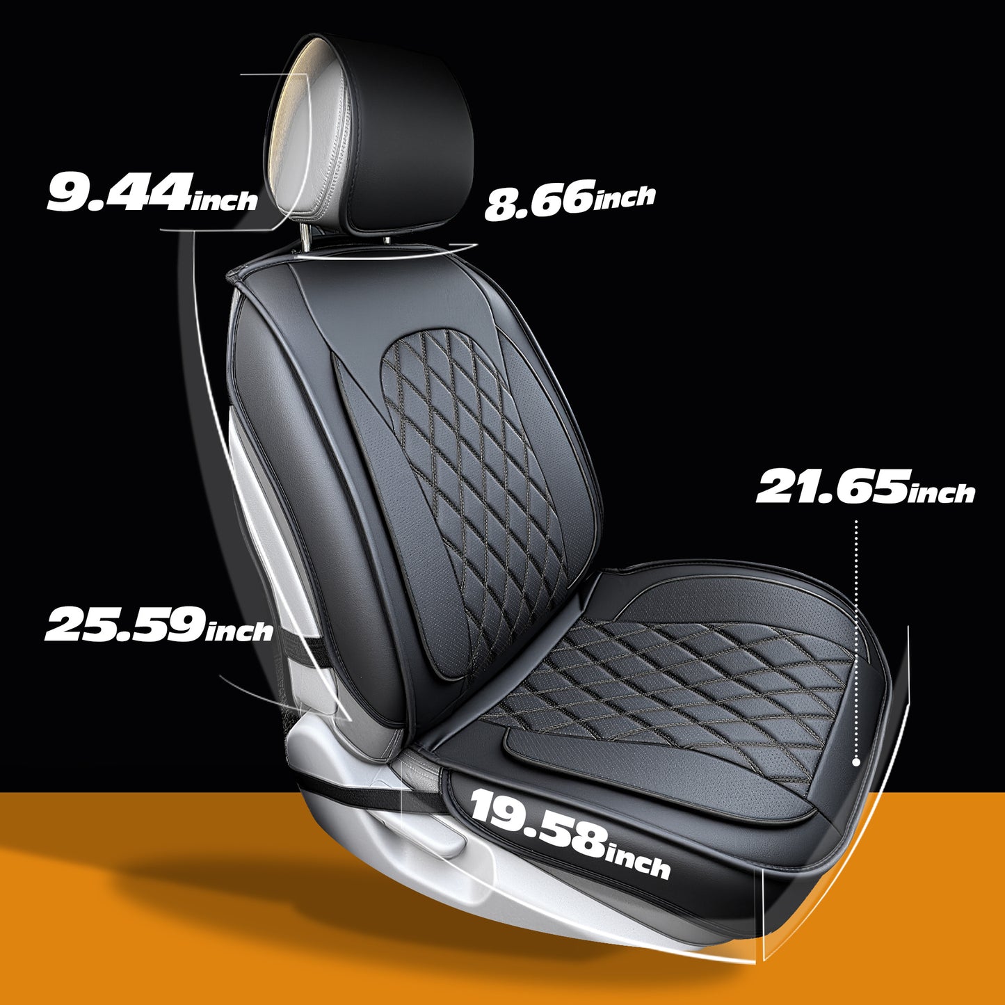 Nappa Fabric Luxury Waterproof Car Seat Covers - All-Season Cushion Fit for Honda Civic, Toyota Camry, Corolla, and More. Perfect for Sedans and SUVs with Front and Rear Protection - Enhanced Comfort and Style for Road Trips