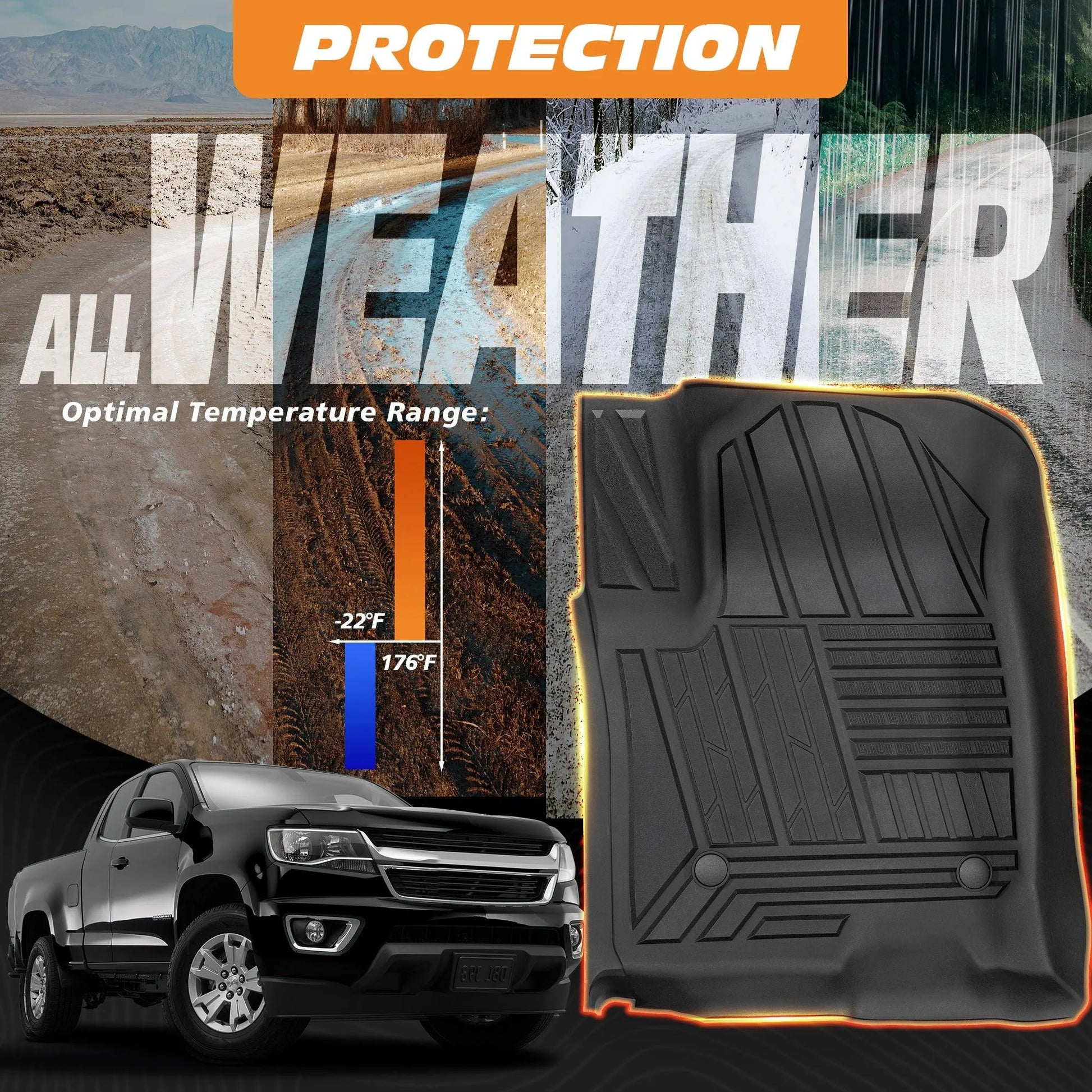 Yotruth Floor Mats for 2019-2024 Chevrolet Silverado/GMC Sierra 1500 Crew Cab & 2020-2024 Chevy/GMC 2500HD/3500HD Yotruth Floor Mats for 2019-2024 Chevrolet Silverado/GMC Sierra 1500 Crew Cab & 2020-2024 Chevy/GMC 2500HD/3500HD - Default Title - YOTRUTH
